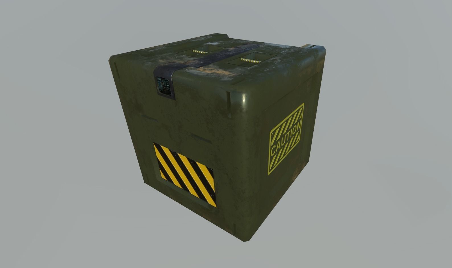 Sci Fi Box Low-poly 3D model_4