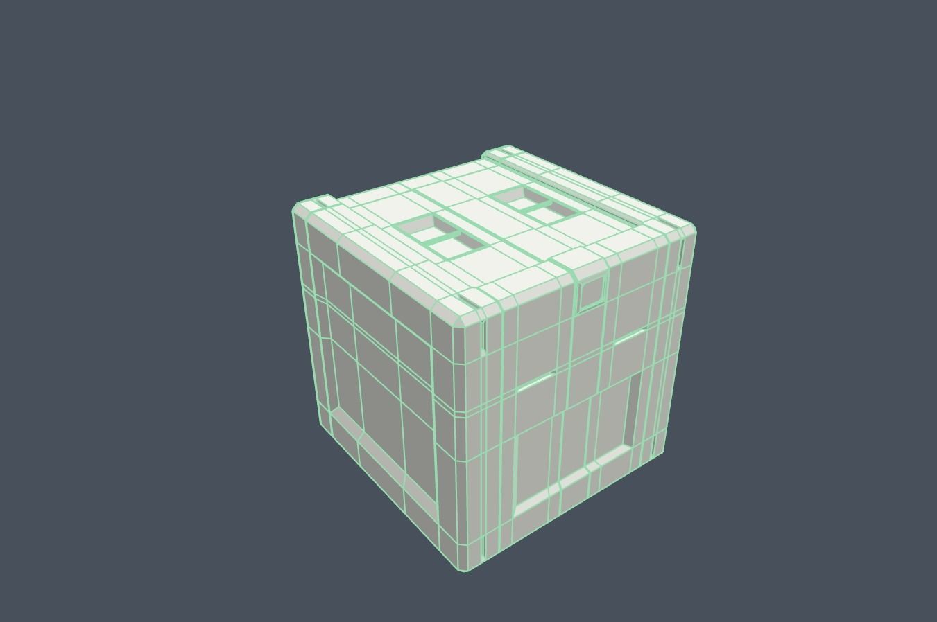 Sci Fi Box Low-poly 3D model_11