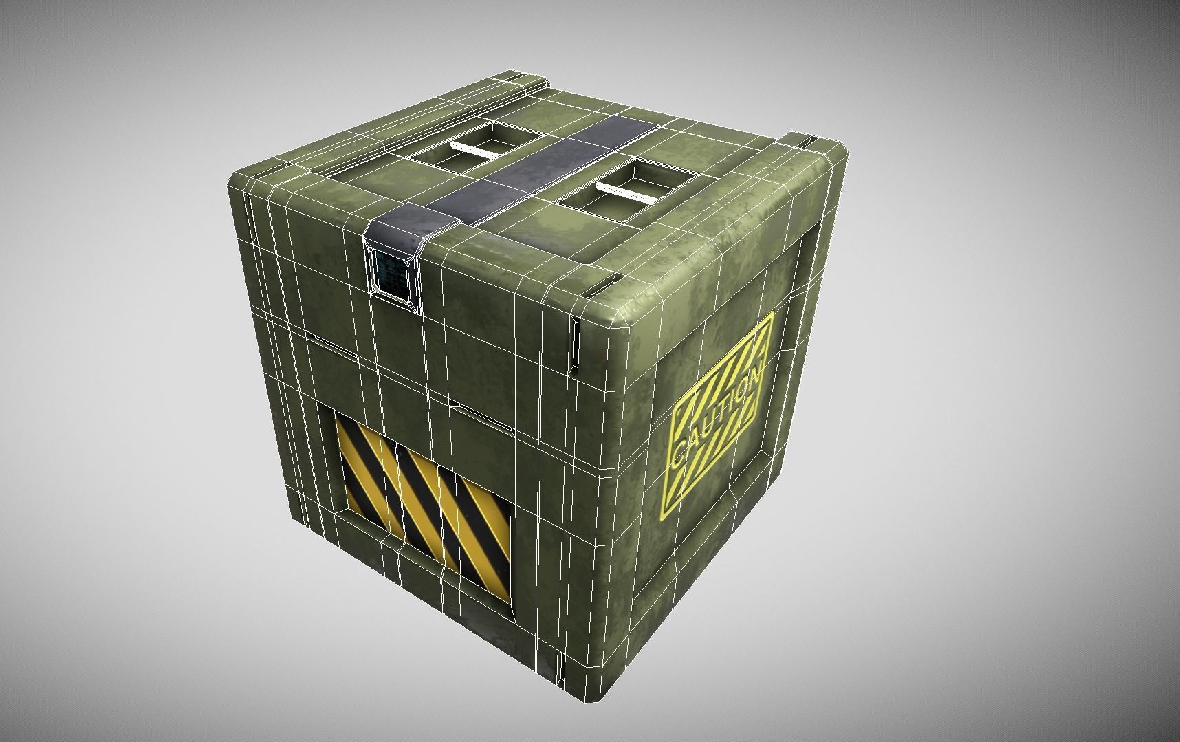 Sci Fi Box Low-poly 3D model_13