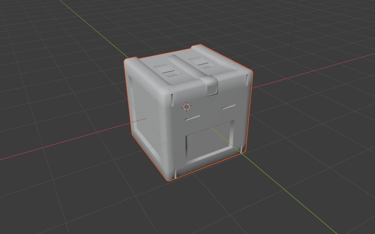 Sci Fi Box Low-poly 3D model_12