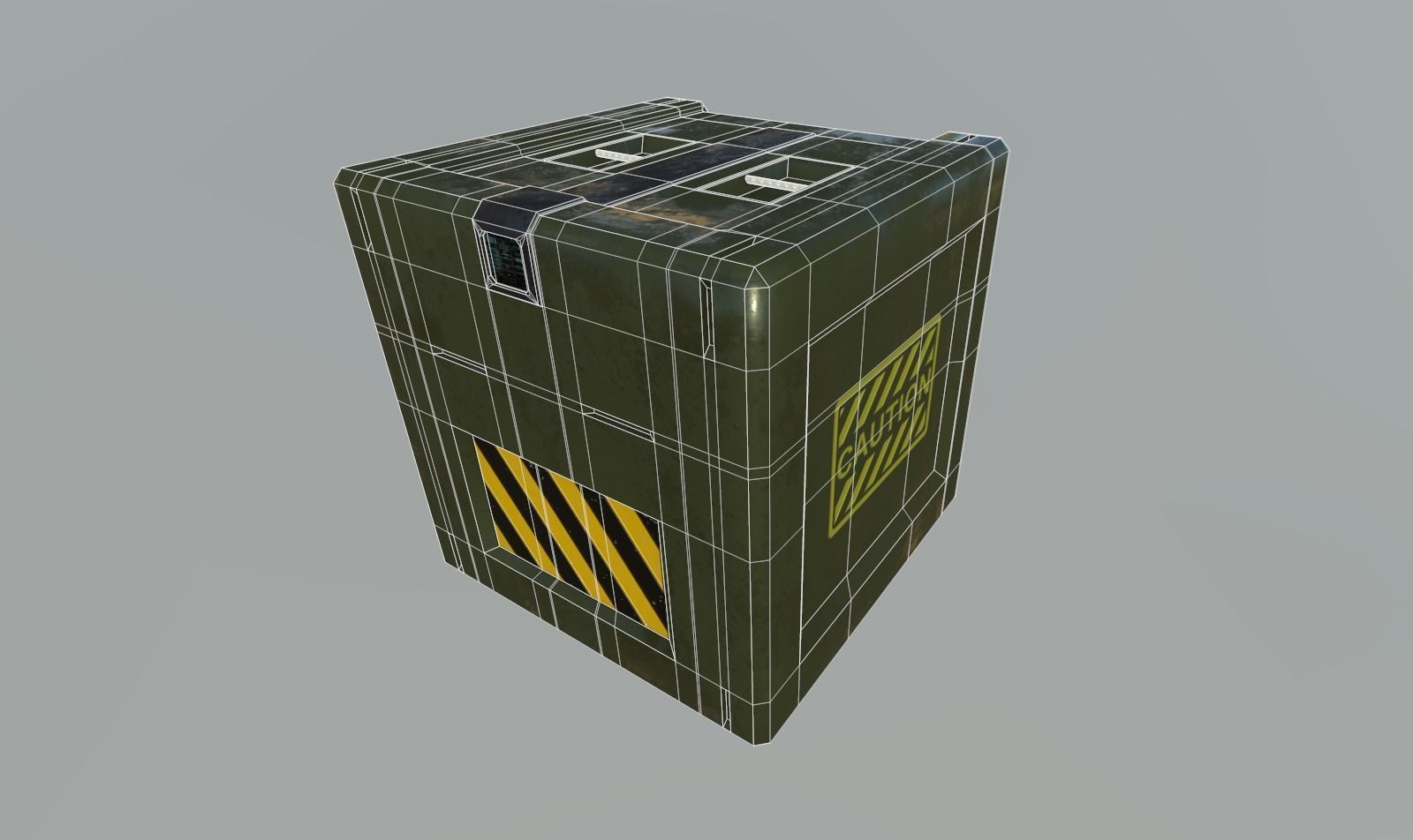 Sci Fi Box Low-poly 3D model_5