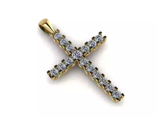 Diamond Cross Pendant 266