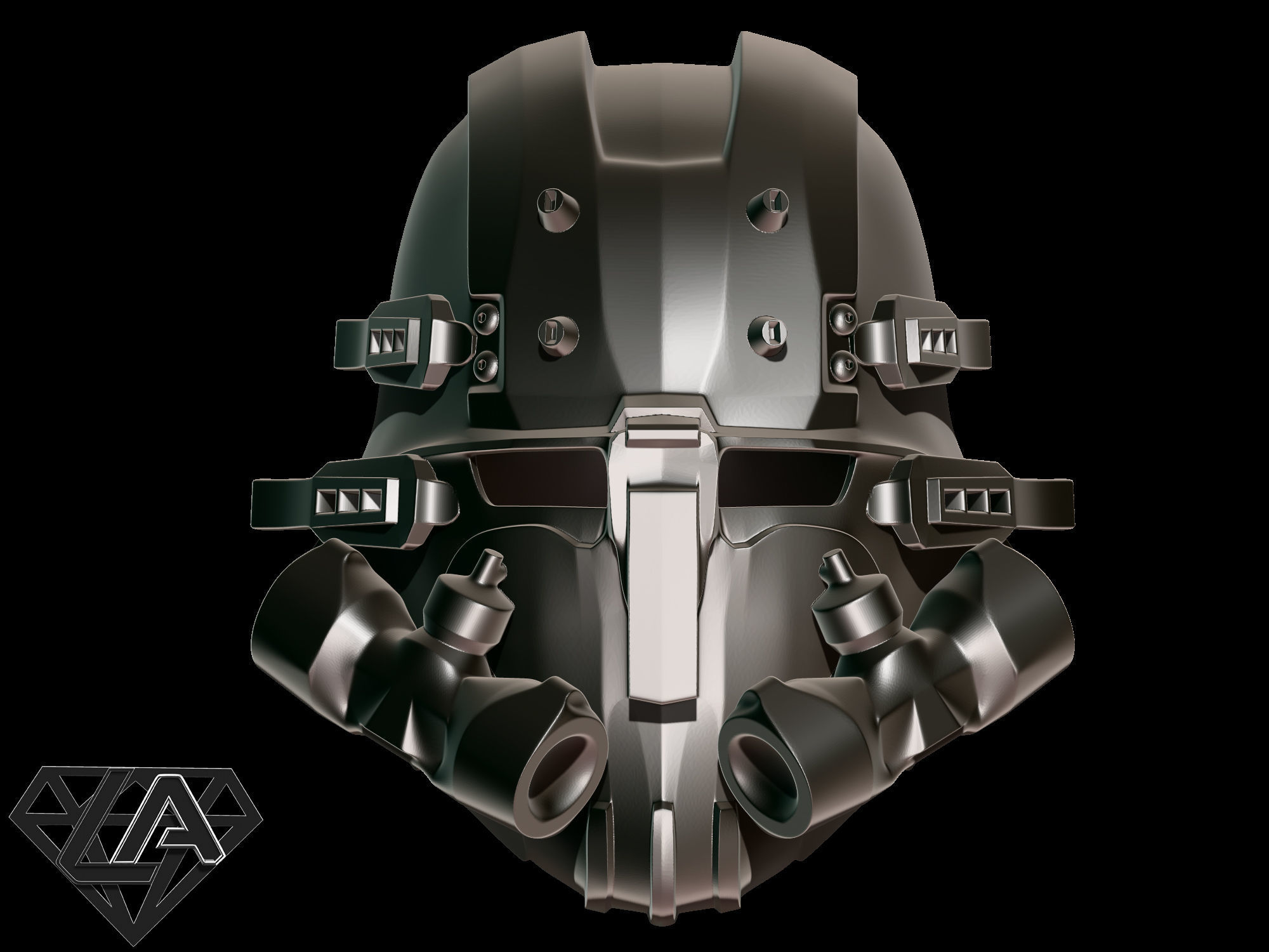 Wolfenstein custom helmet 3D print model_1
