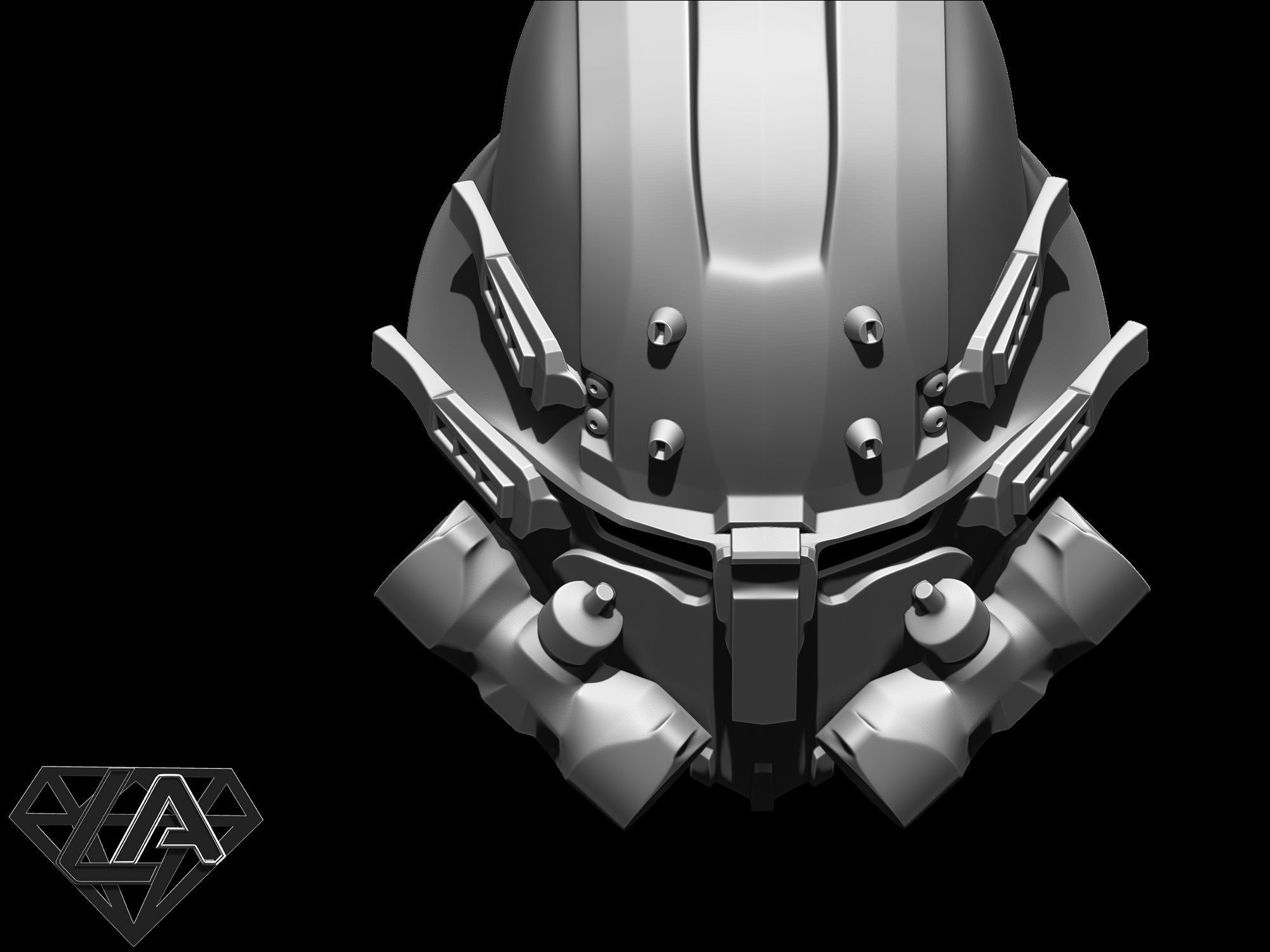 Wolfenstein custom helmet 3D print model_12