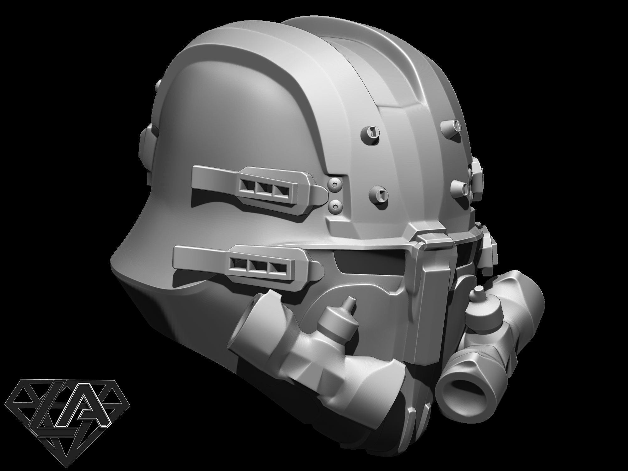 Wolfenstein custom helmet 3D print model_2