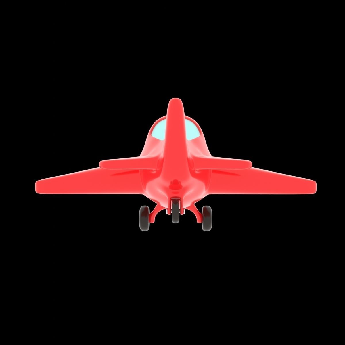 Stylized Cartooney Toy Airplane 3D model_3