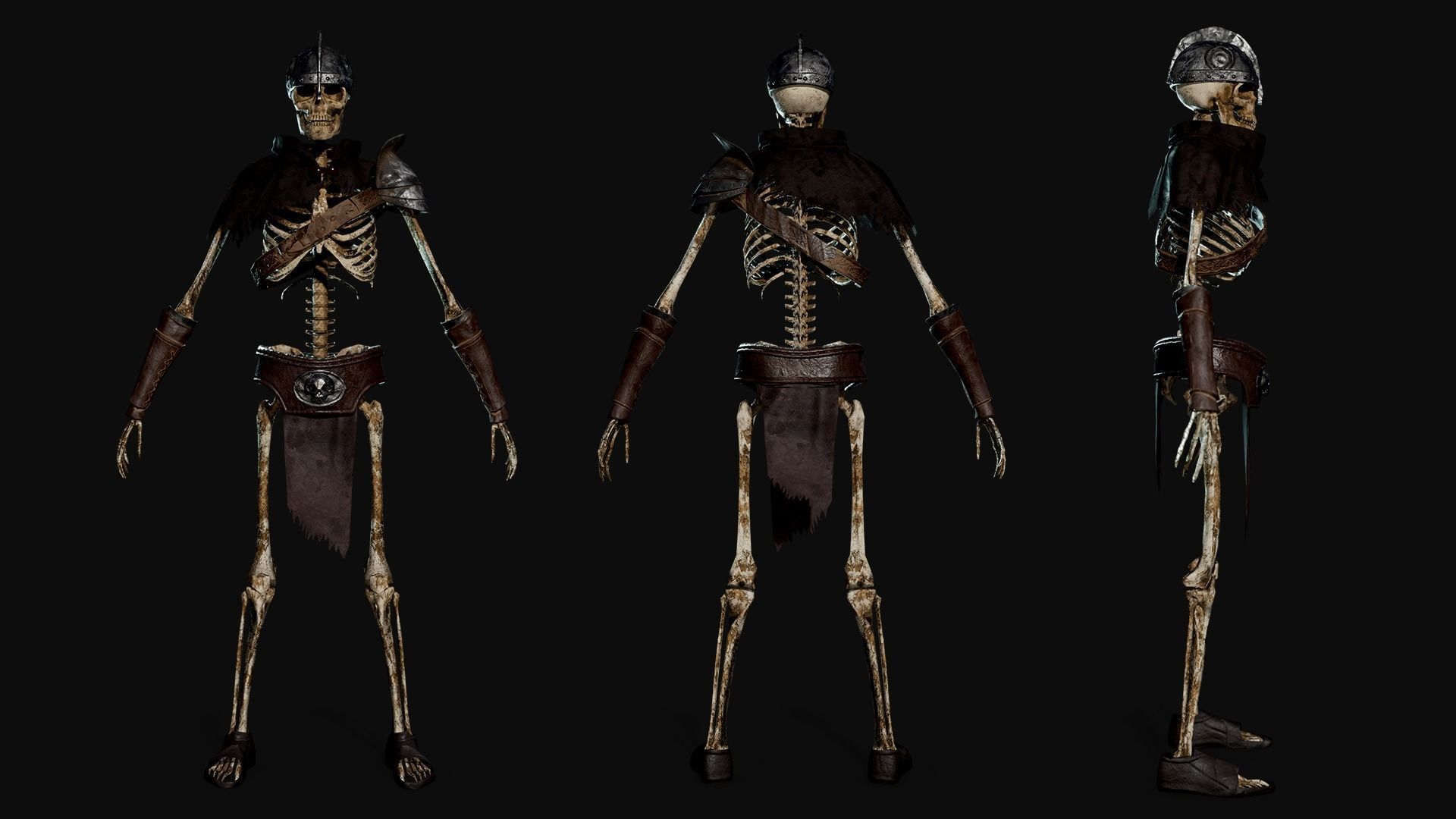 Skeleton Archer - Game Ready Low-poly 3D model_4
