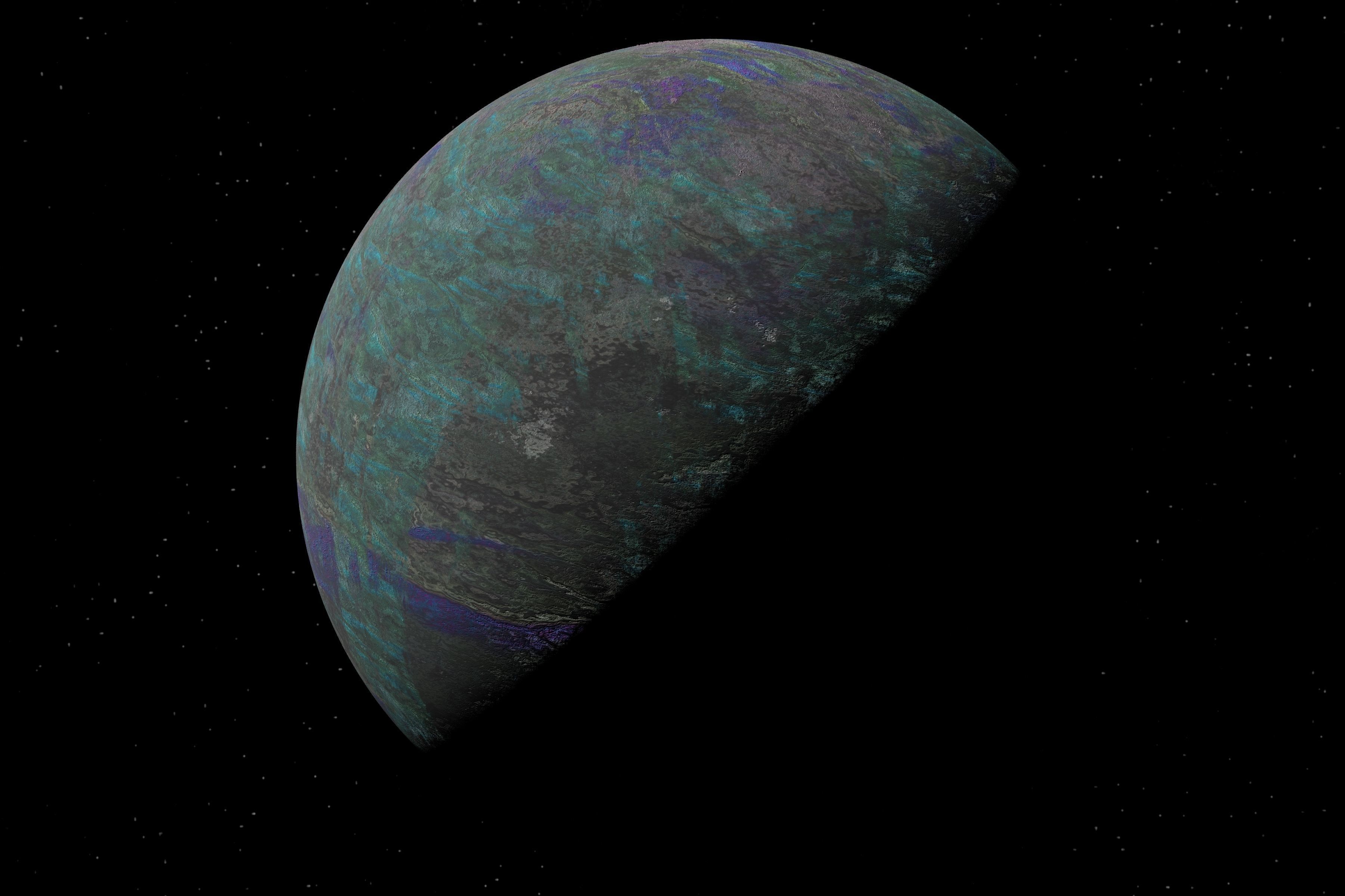 alien moon 004 Low-poly 3D model_6