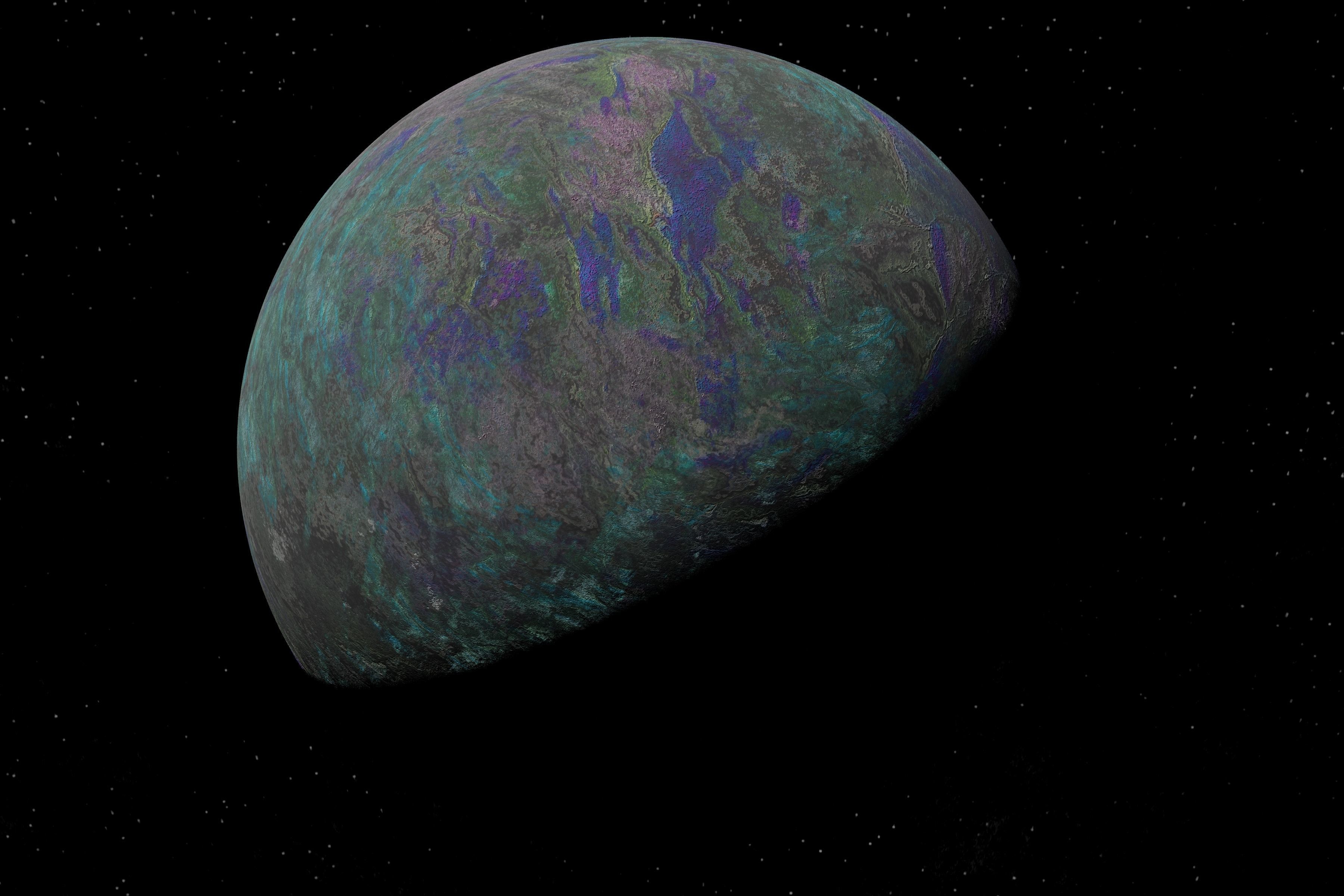 alien moon 004 Low-poly 3D model_9