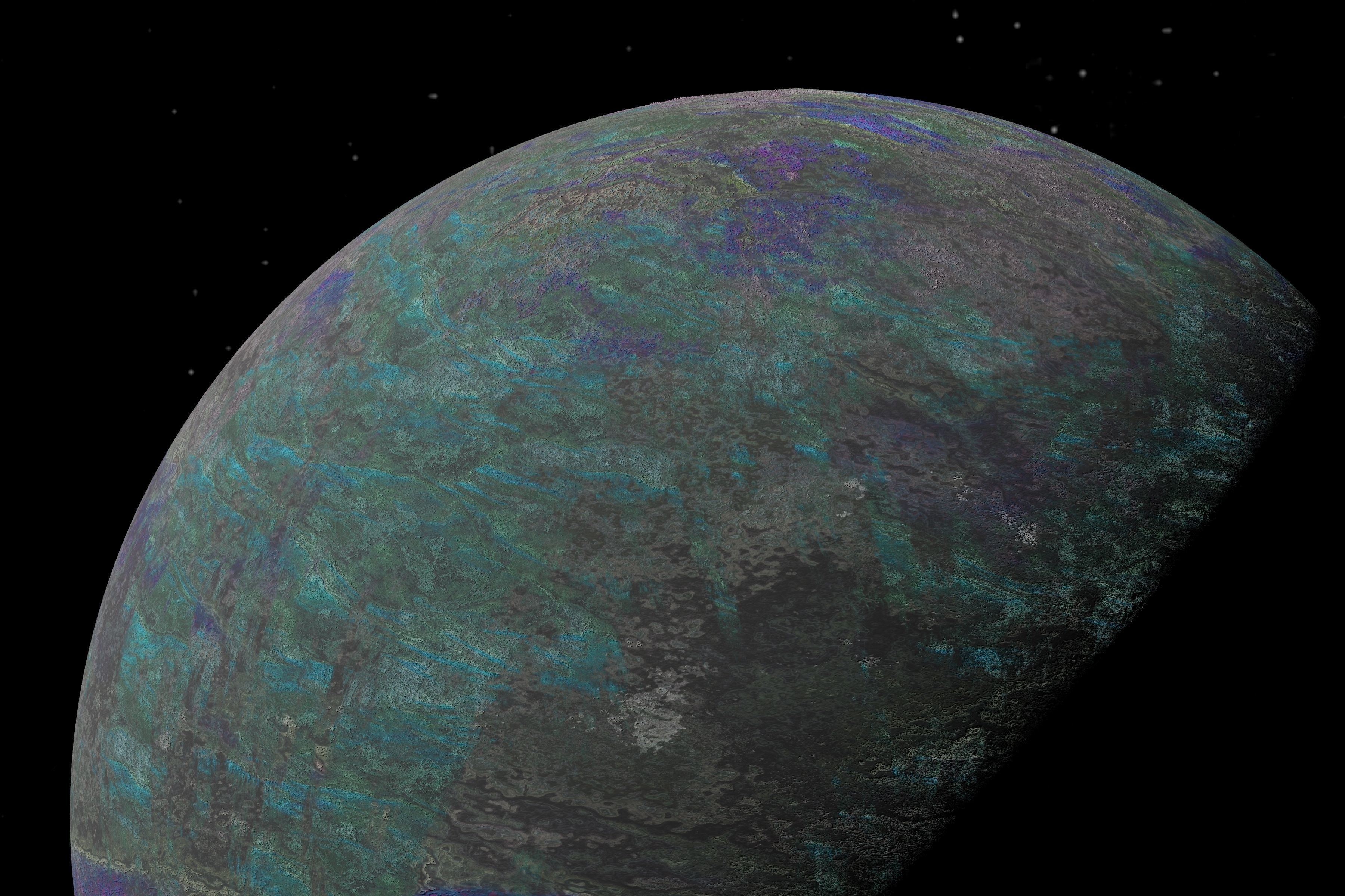 alien moon 004 Low-poly 3D model_1