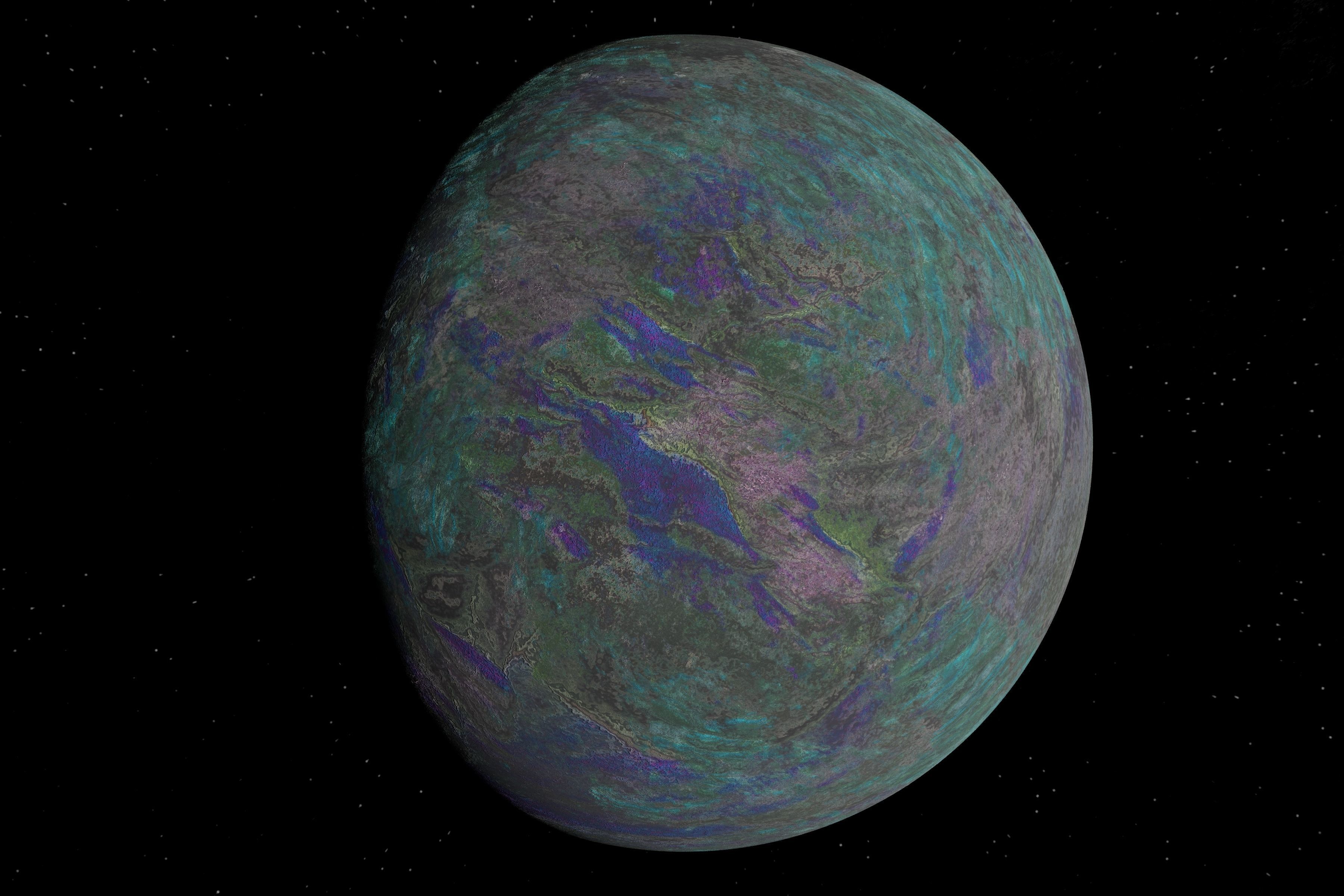 alien moon 004 Low-poly 3D model_8