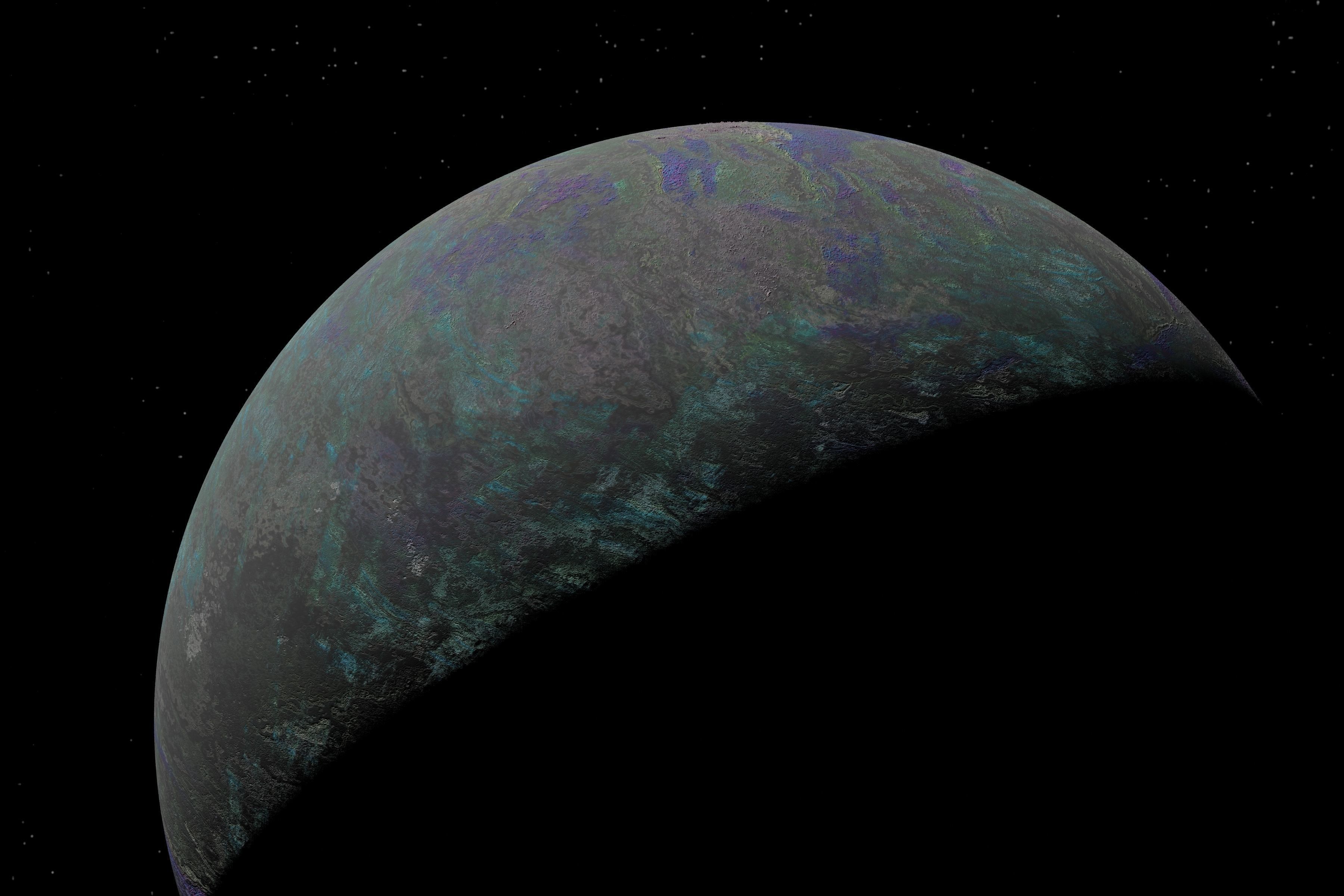 alien moon 004 Low-poly 3D model_7