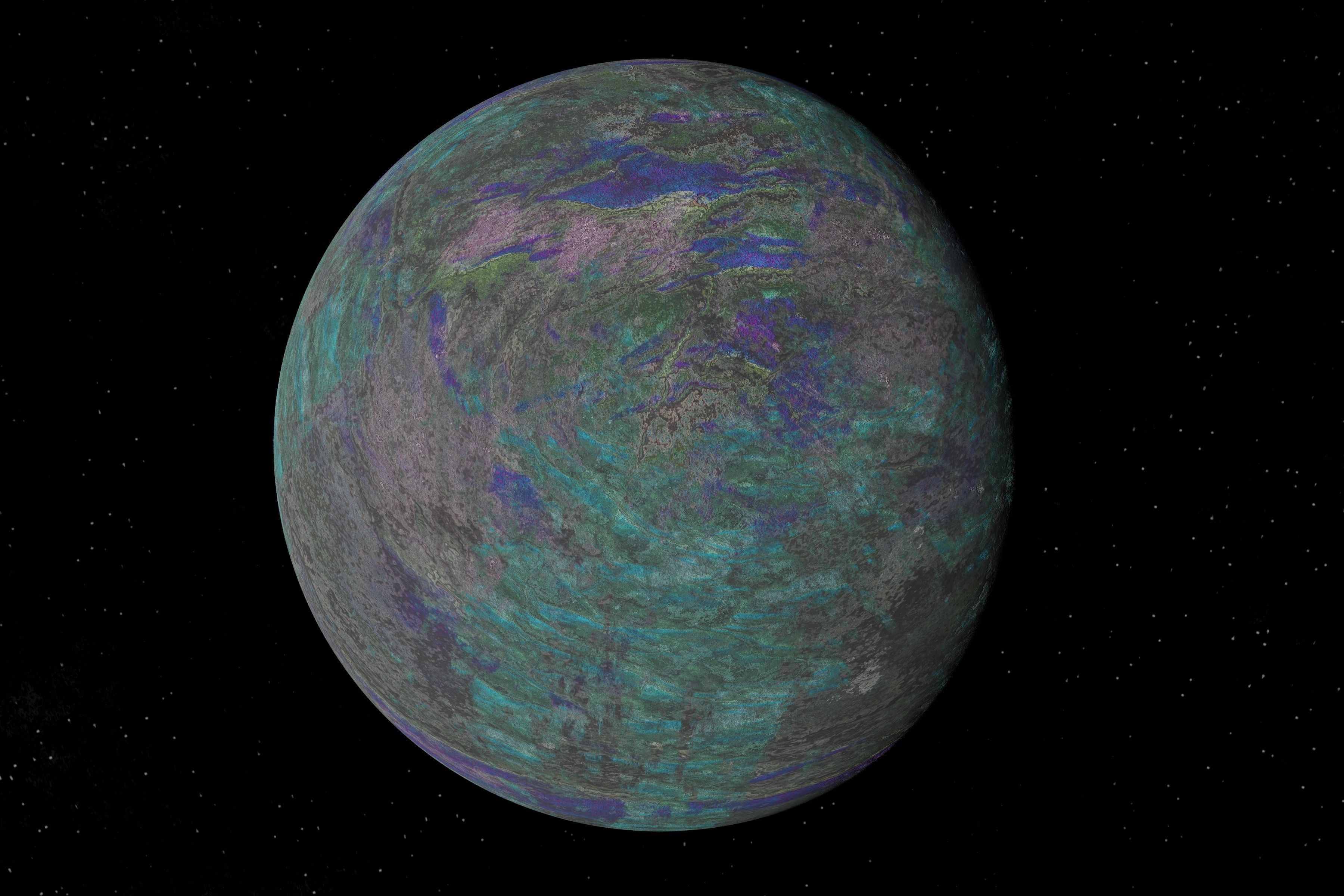 alien moon 004 Low-poly 3D model_5