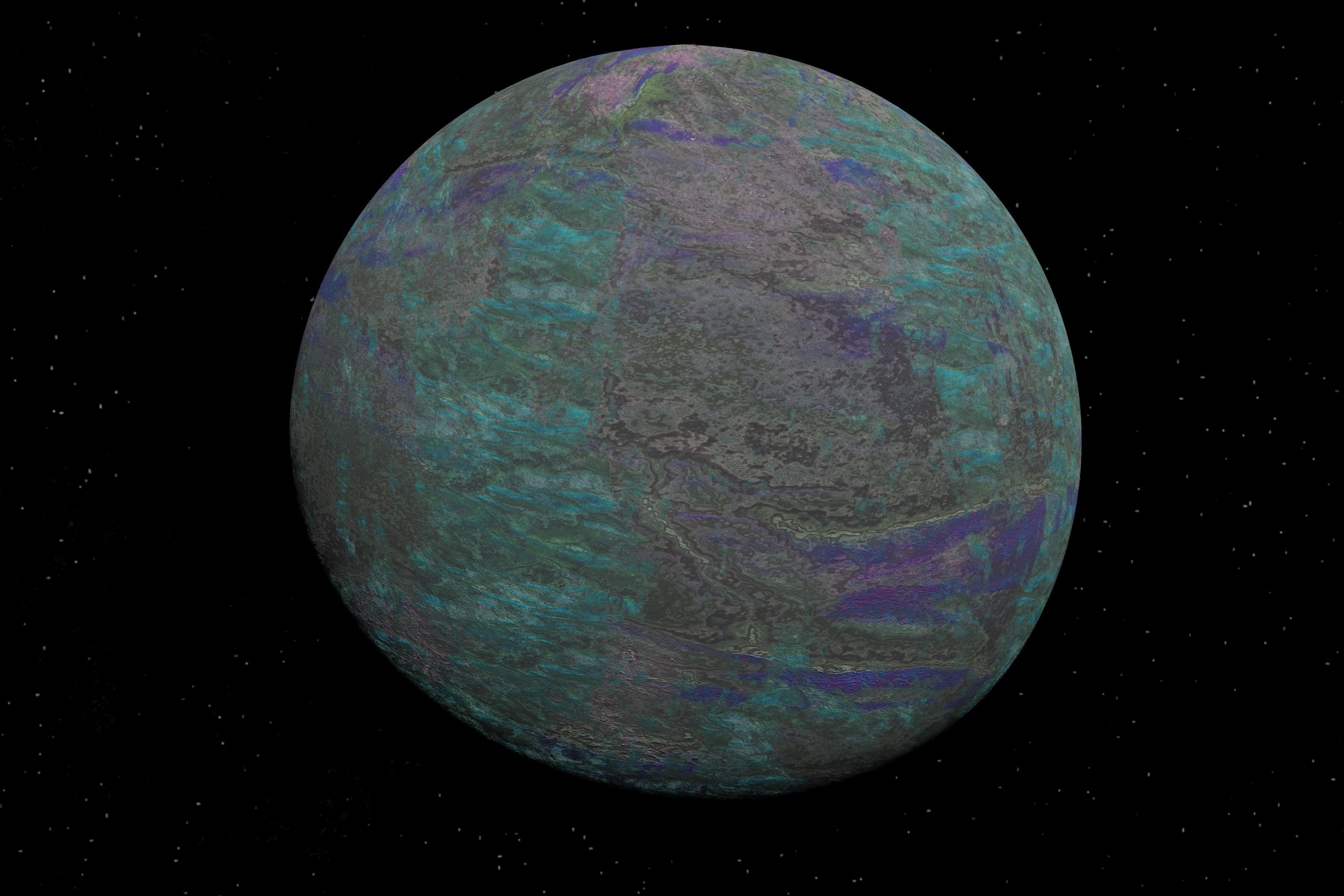 alien moon 004 Low-poly 3D model_4