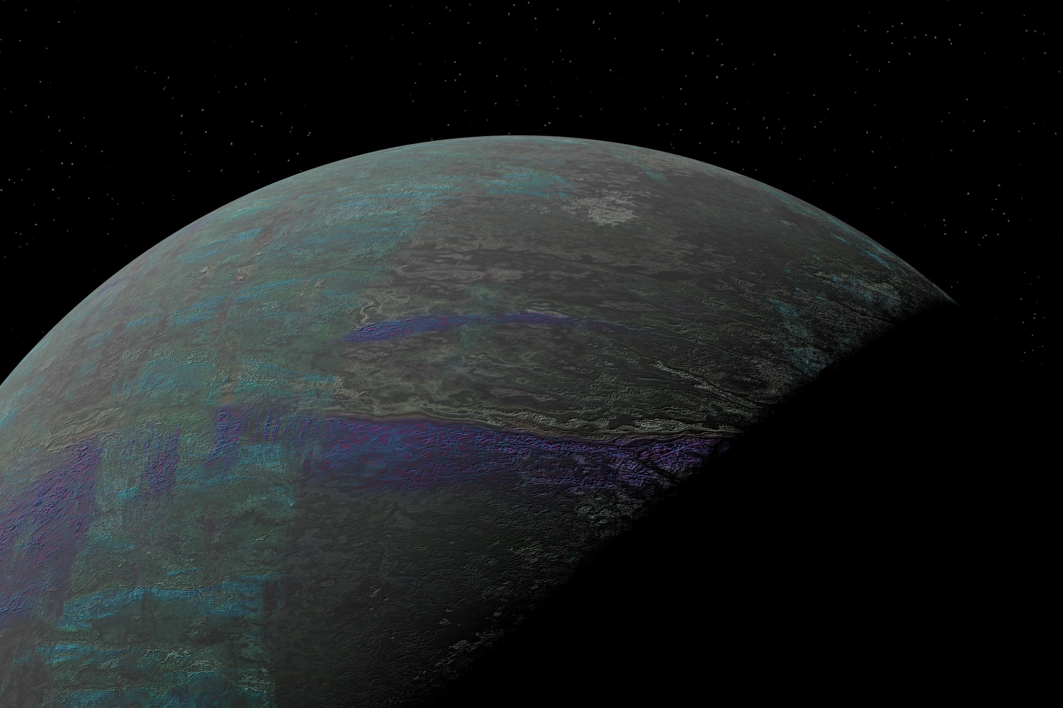 alien moon 004 Low-poly 3D model_2