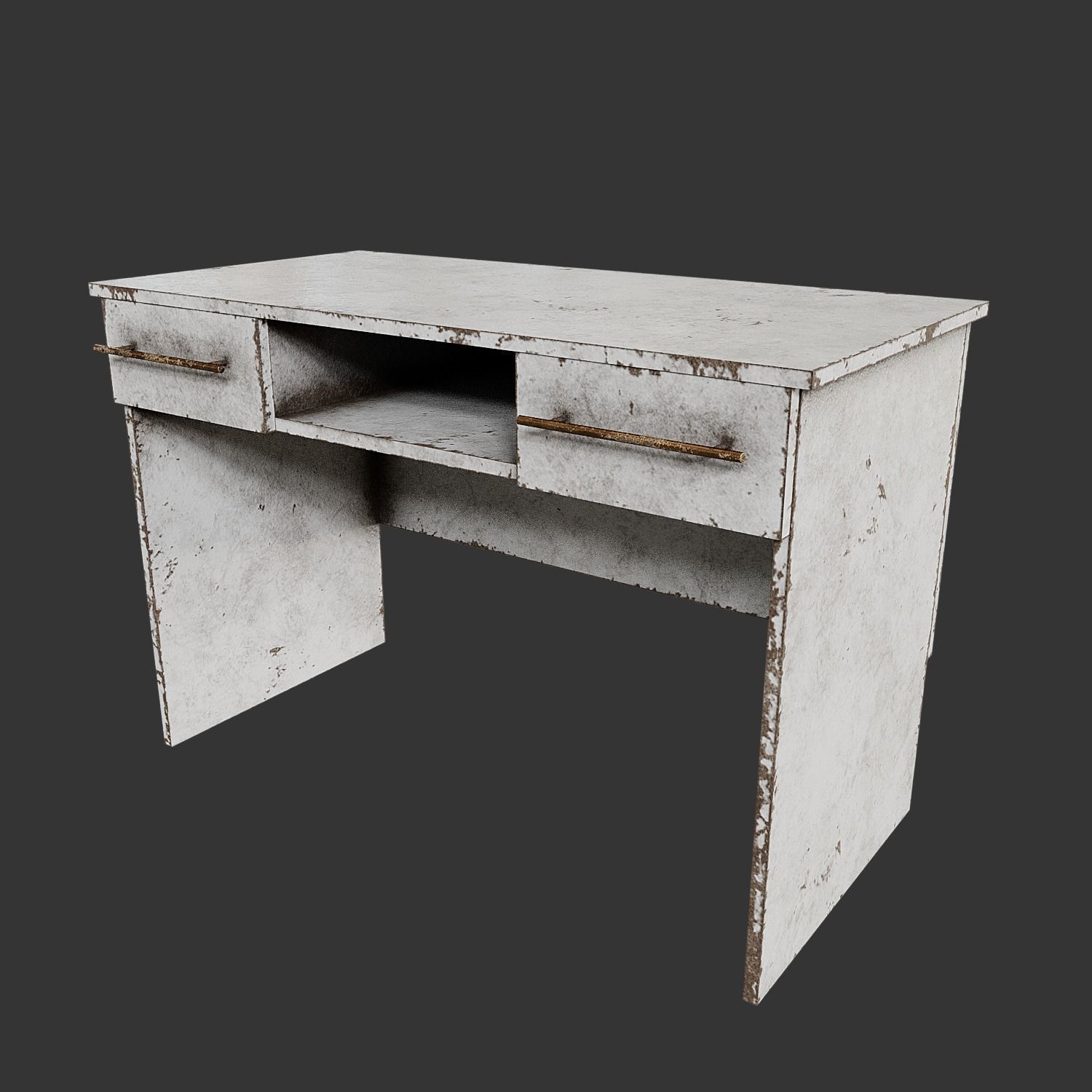 Old computer desk 3D model