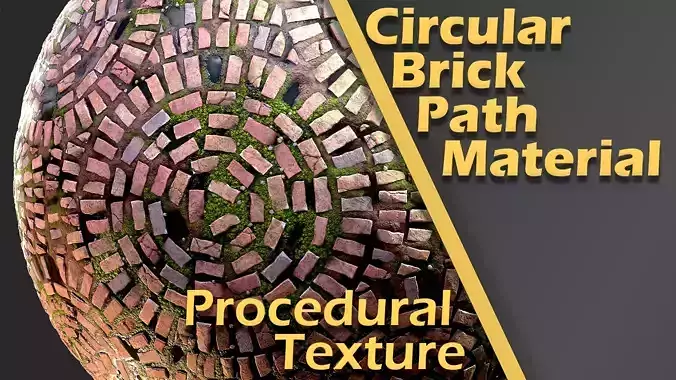 Circular Brick Path Material Texture