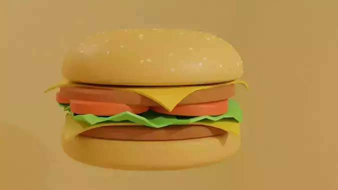 Simple burger with double cheese