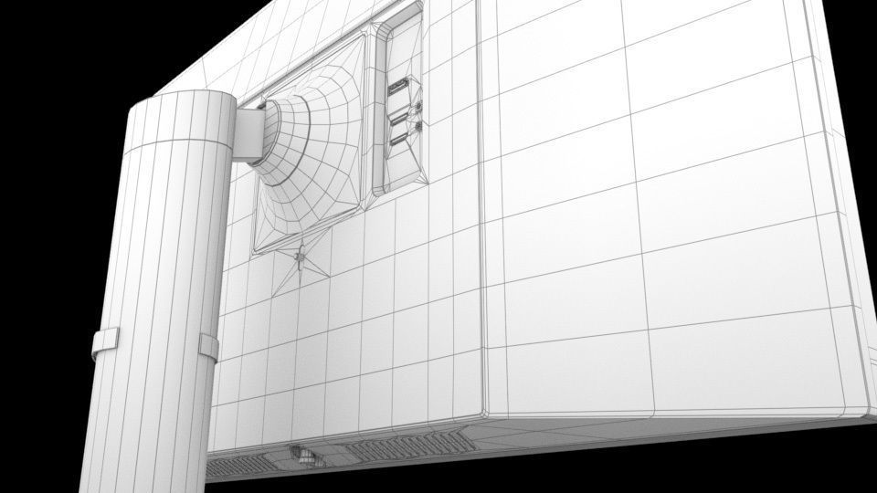 LG 4K UHD IPS LED Monitor Low-poly 3D model_6