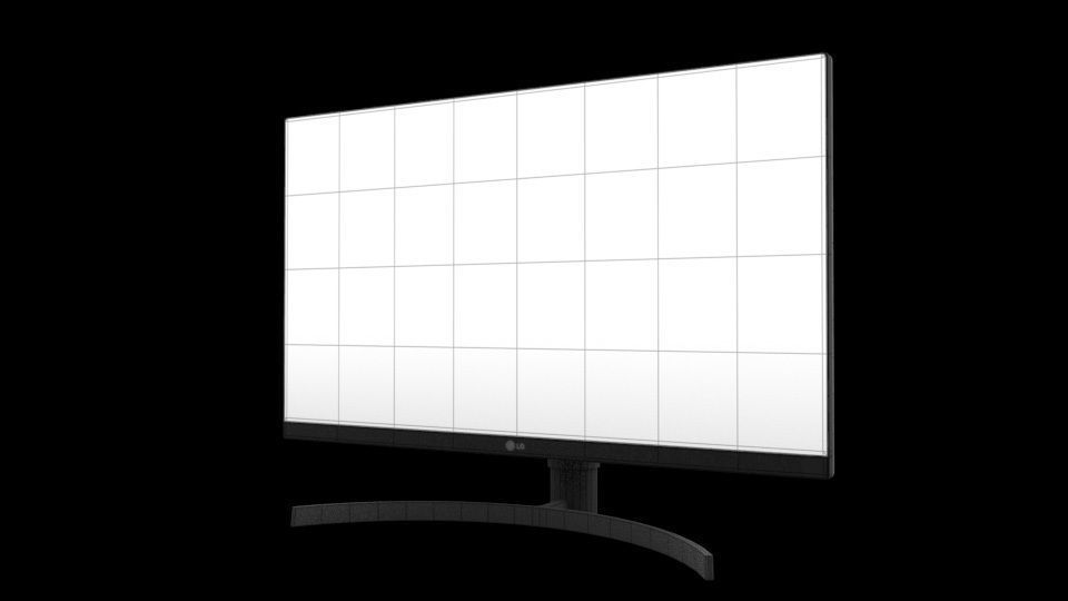 LG 4K UHD IPS LED Monitor Low-poly 3D model_3
