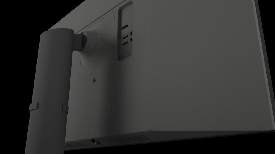 LG 4K UHD IPS LED Monitor Low-poly 3D model_2