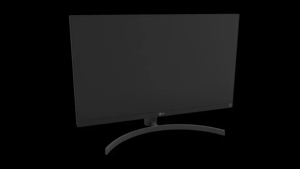 LG 4K UHD IPS LED Monitor Low-poly 3D model_0