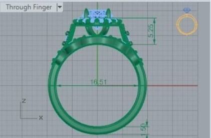Two Part Engagement Ring 267 3D print model_4