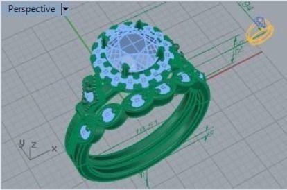 Two Part Engagement Ring 267 3D print model_1
