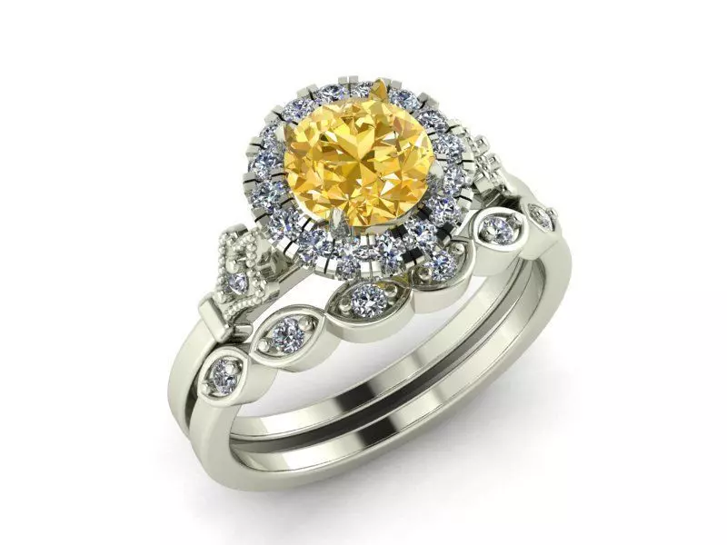 Two Part Engagement Ring 267 3D print model_0