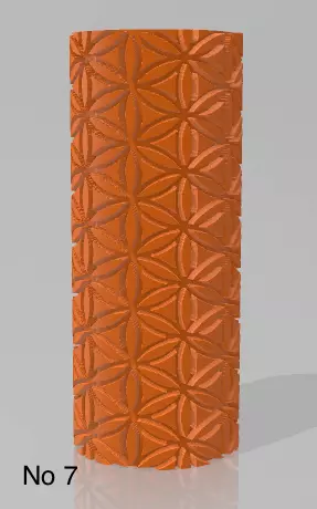 Repating Clay tile cookie polimer clay pattern roll 3D print model_0