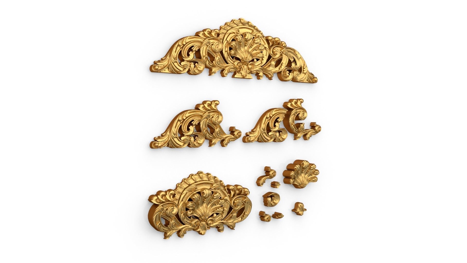 Acanthus Leaf Set 13 3D print model_1