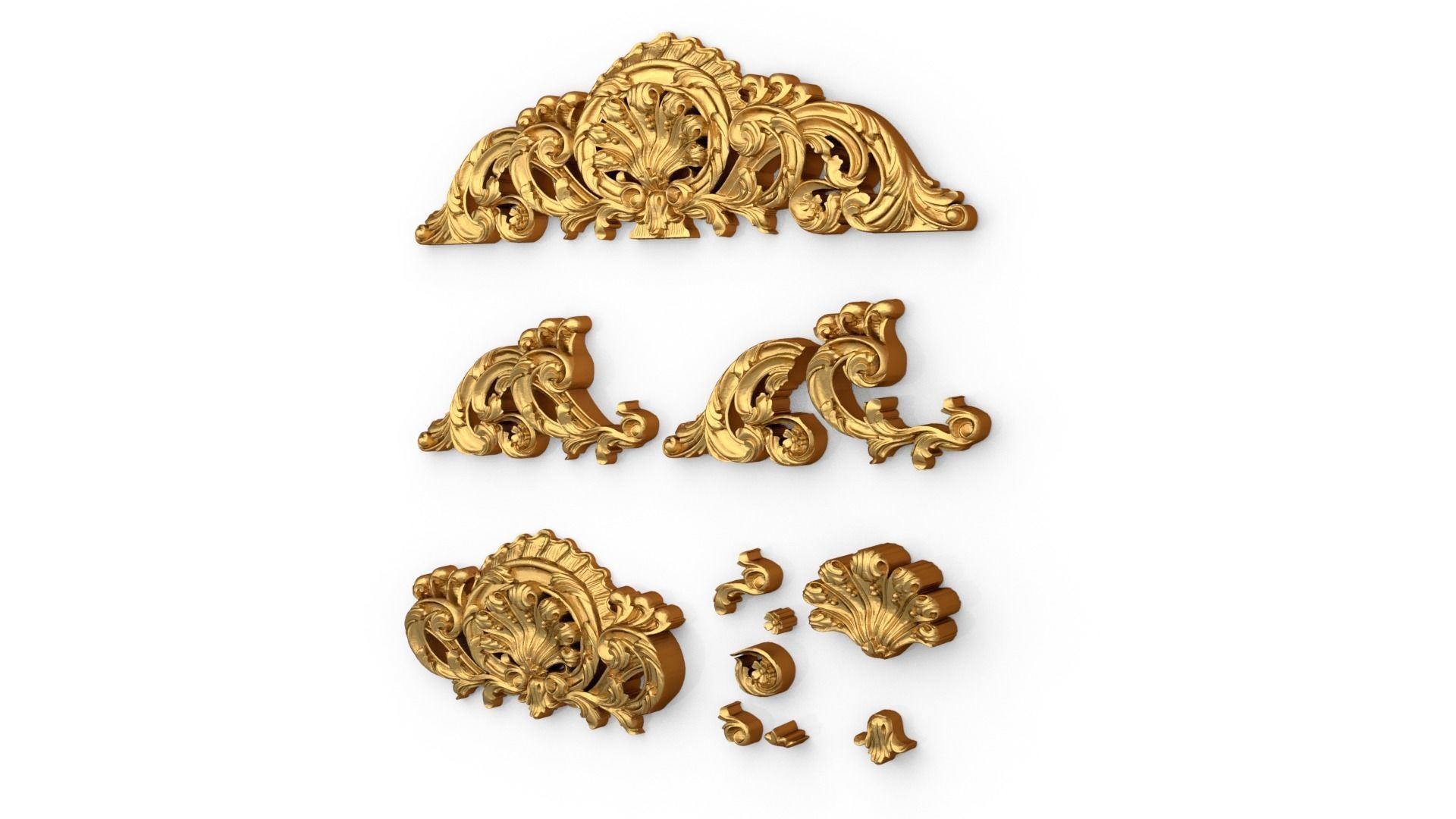 Acanthus Leaf Set 13 3D print model_2