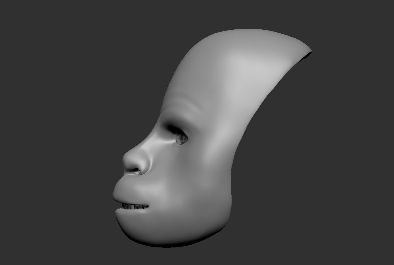 Chewbacca  mask face shell with articulated jaw  3D print model_5
