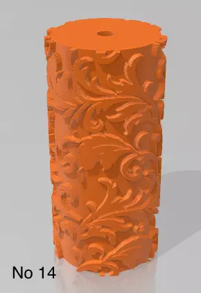 Repating clay tile cookie polimer clay pattern roll 3D print model_0