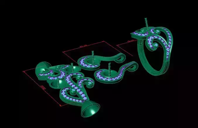 pearl ring earring bracelet