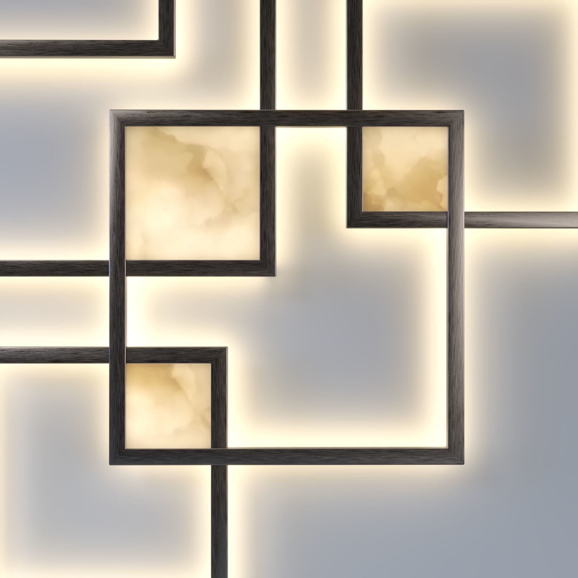 Wall light 3D model_4