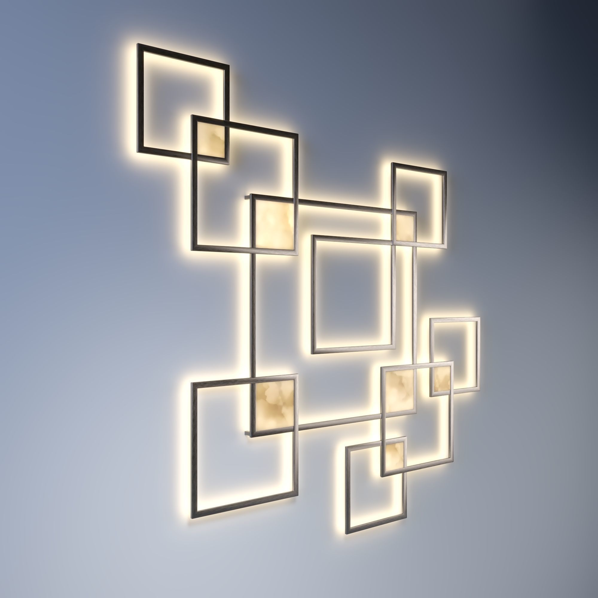 Wall light 3D model_1
