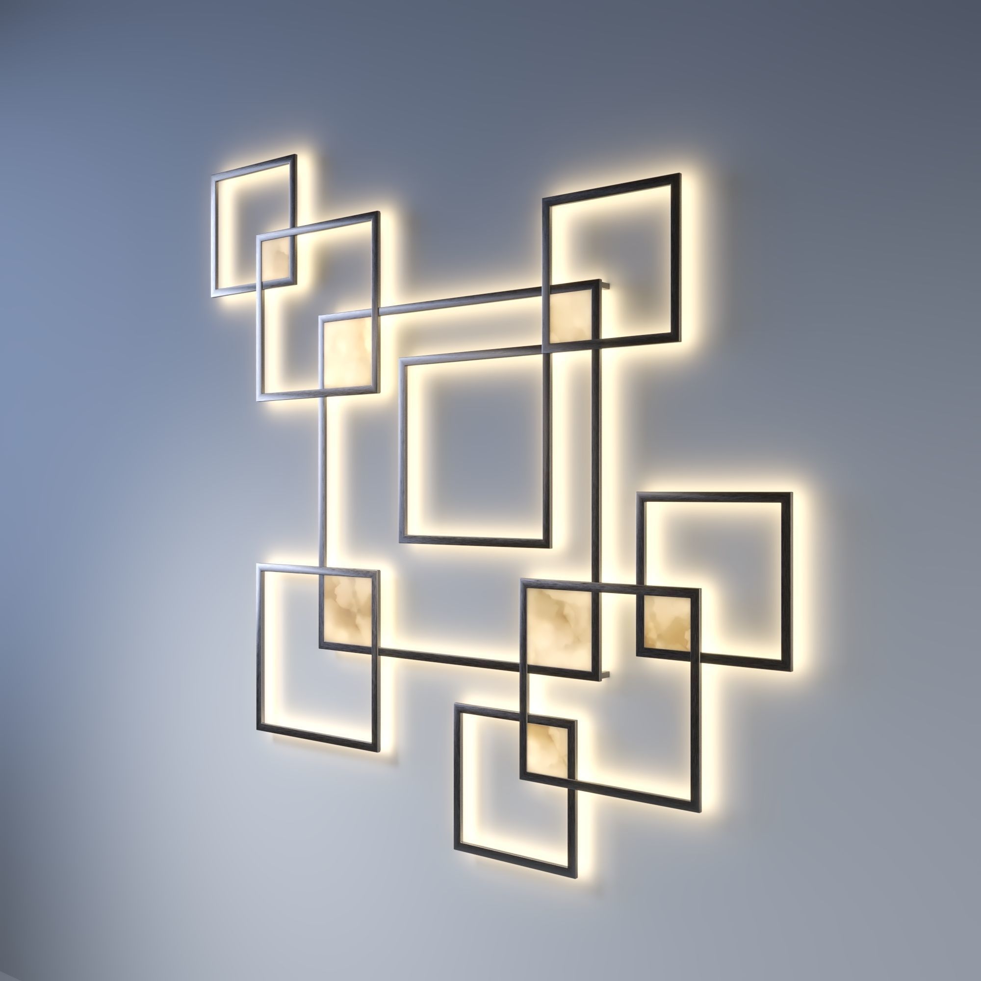 Wall light 3D model_2