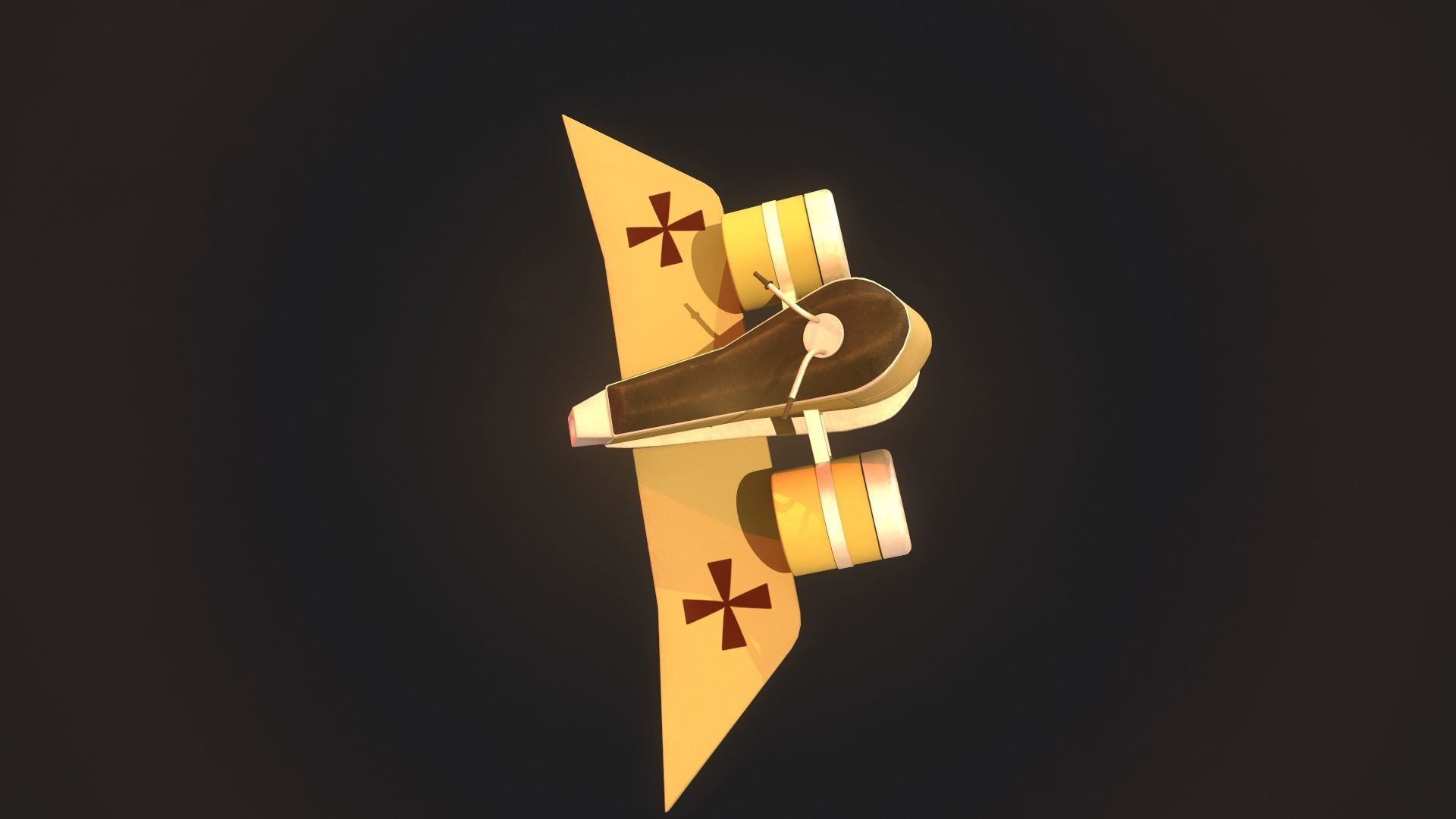 fantasy aero motorcycle Low-poly 3D model_15