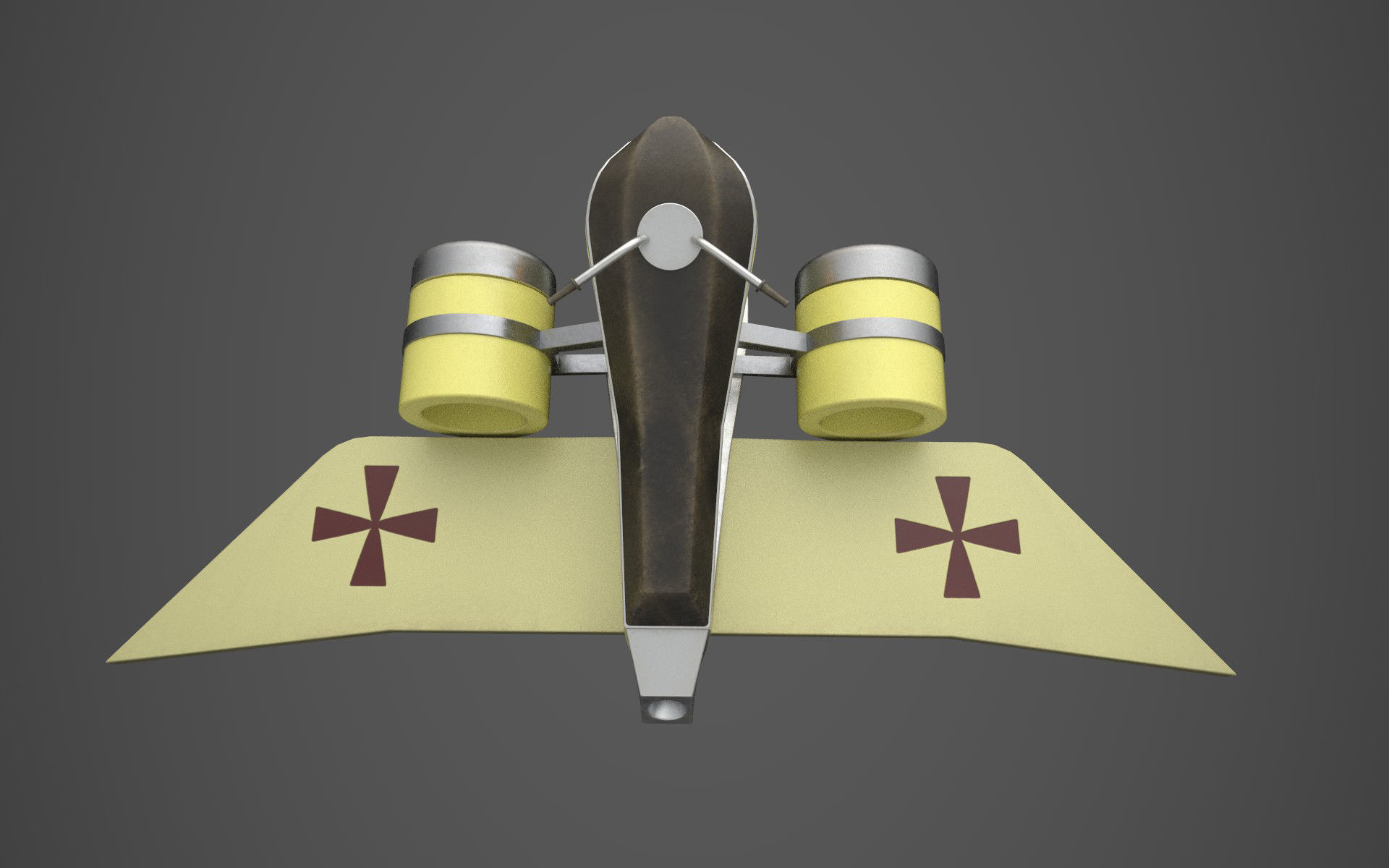 fantasy aero motorcycle Low-poly 3D model_12