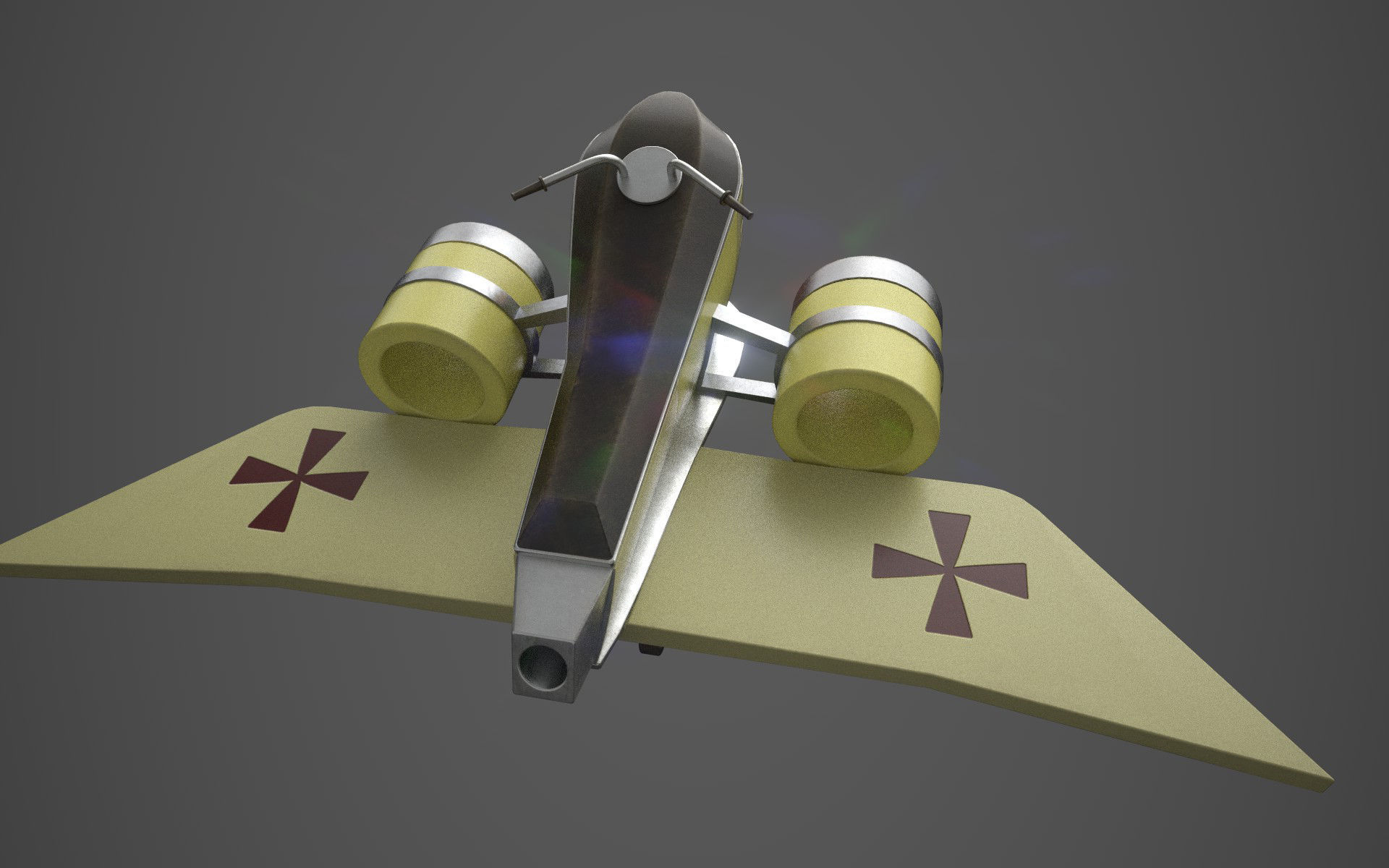 fantasy aero motorcycle Low-poly 3D model_5