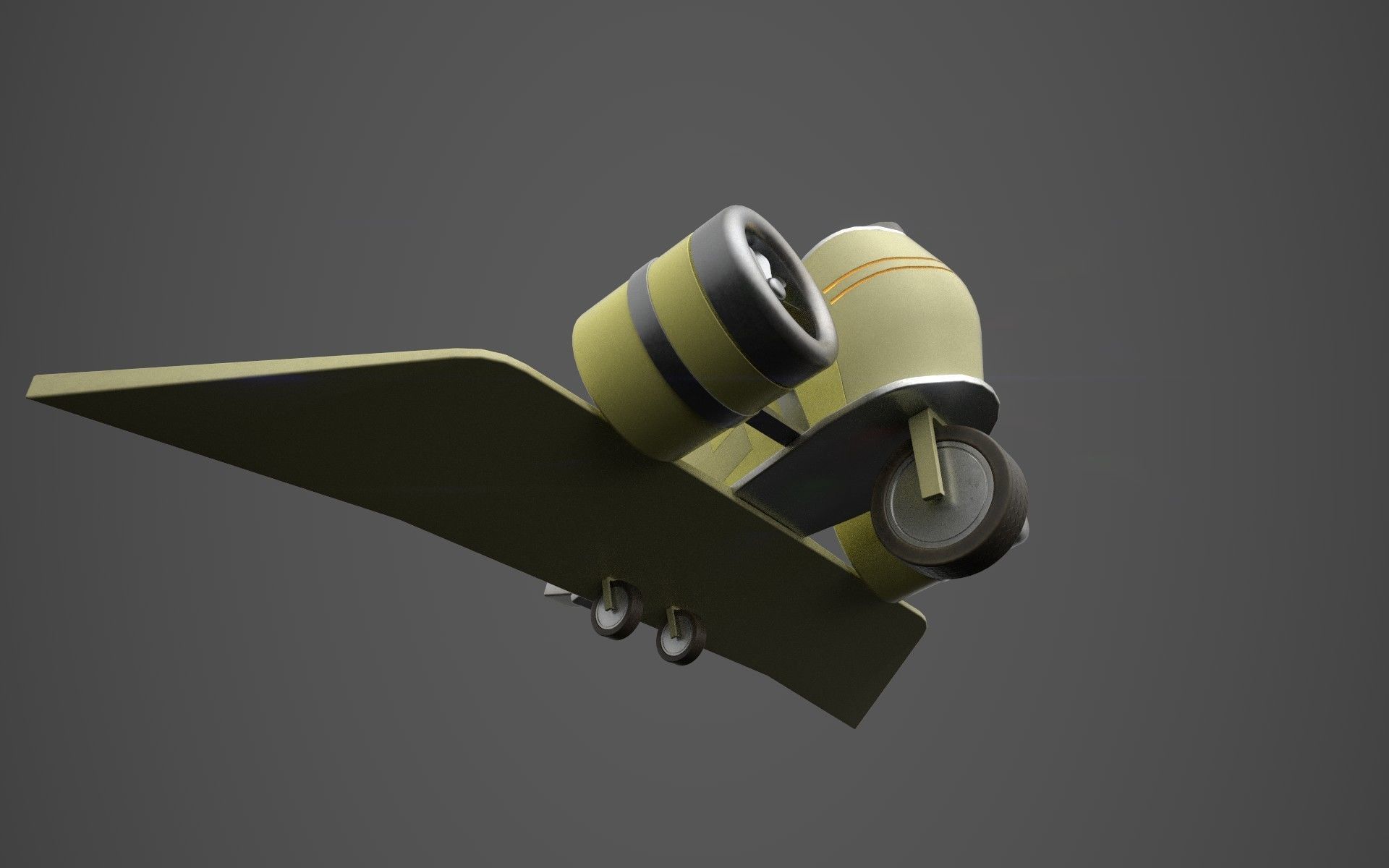 fantasy aero motorcycle Low-poly 3D model_2