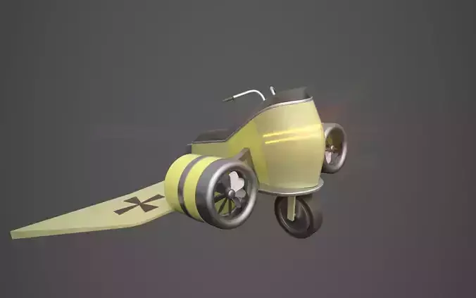 fantasy aero motorcycle Low-poly 3D model