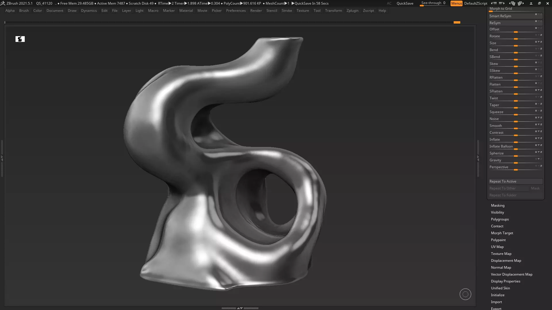 Modern Abstract Decorative sculpture 3d print model 38 3D print model_0