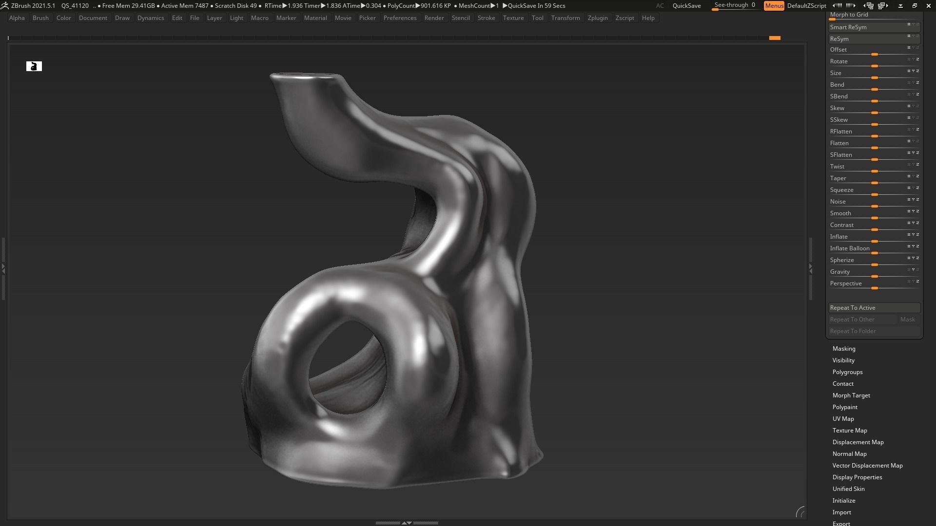 Modern Abstract Decorative sculpture 3d print model 38 3D print model_4