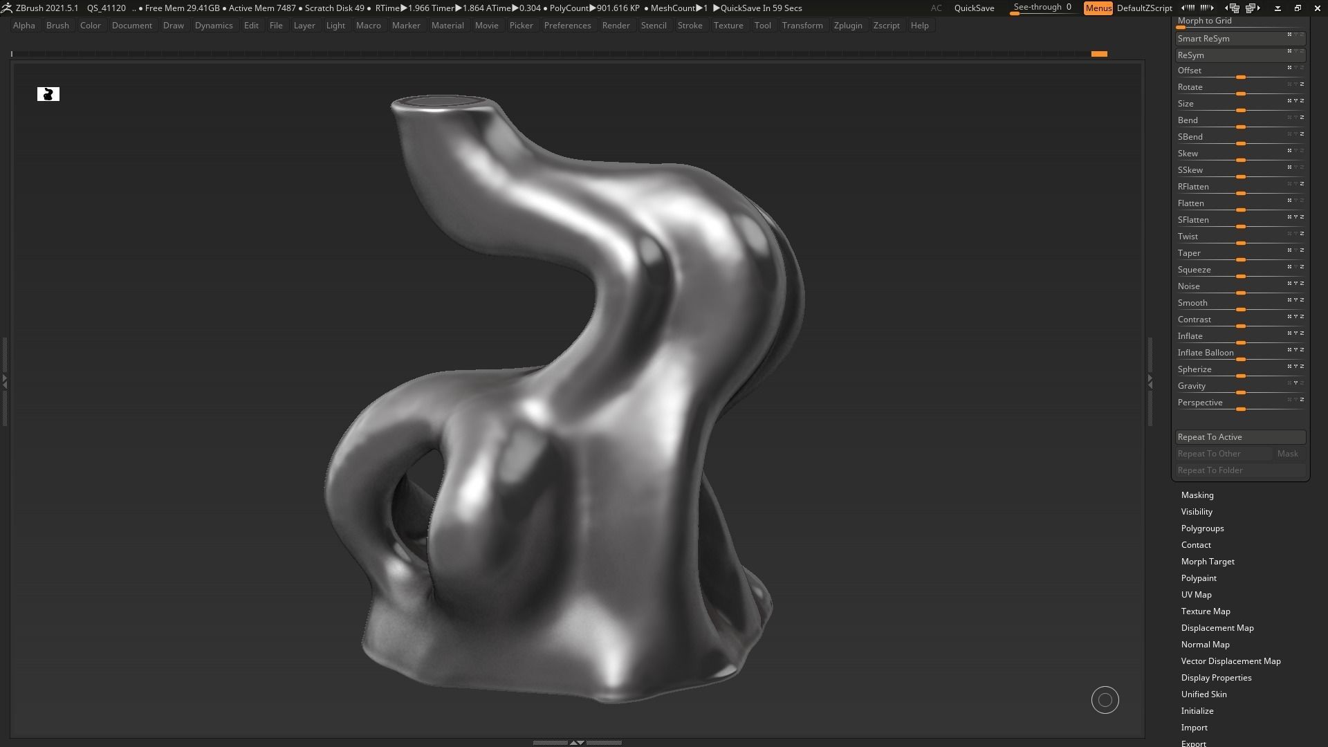 Modern Abstract Decorative sculpture 3d print model 38 3D print model_5