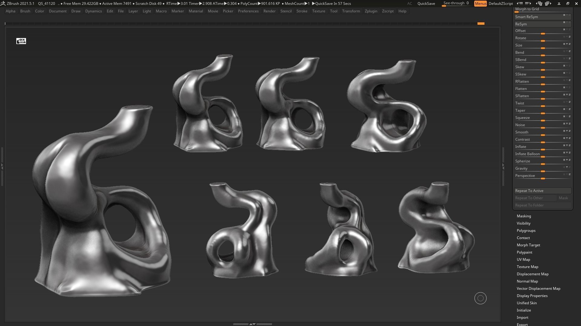 Modern Abstract Decorative sculpture 3d print model 38 3D print model_8