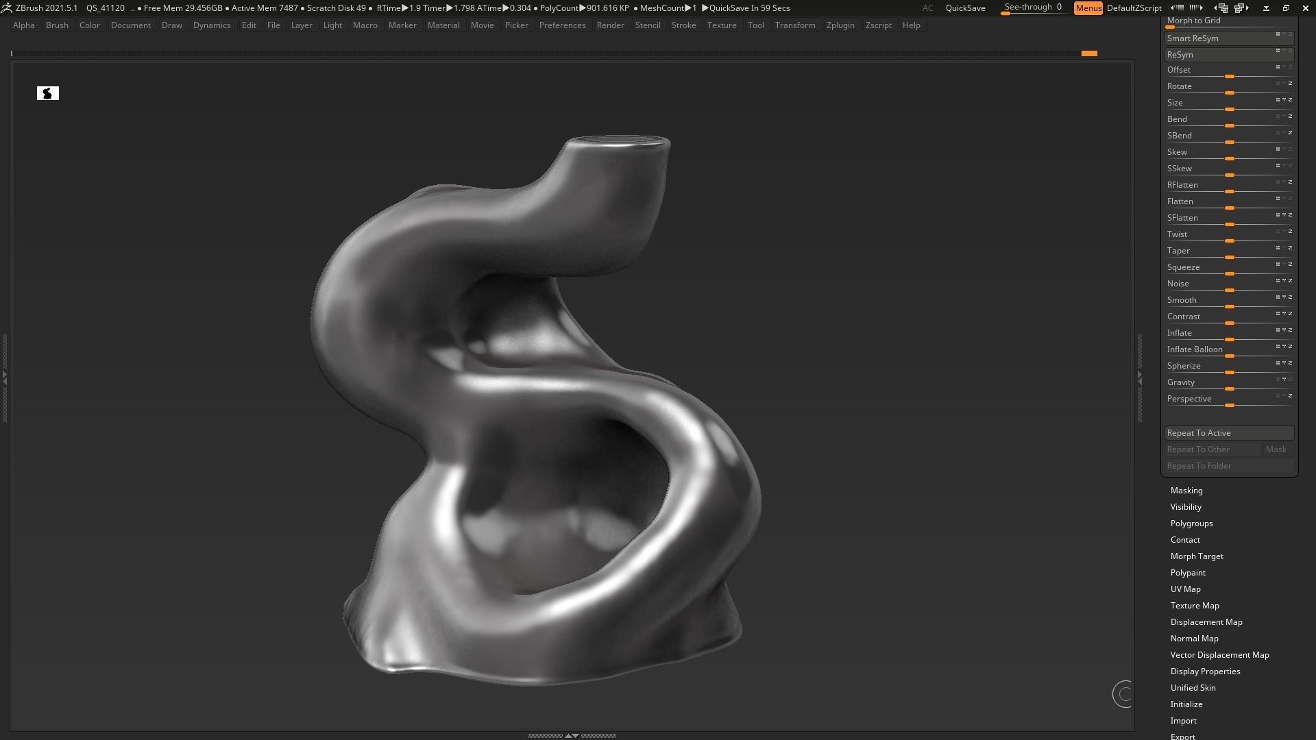 Modern Abstract Decorative sculpture 3d print model 38 3D print model_1