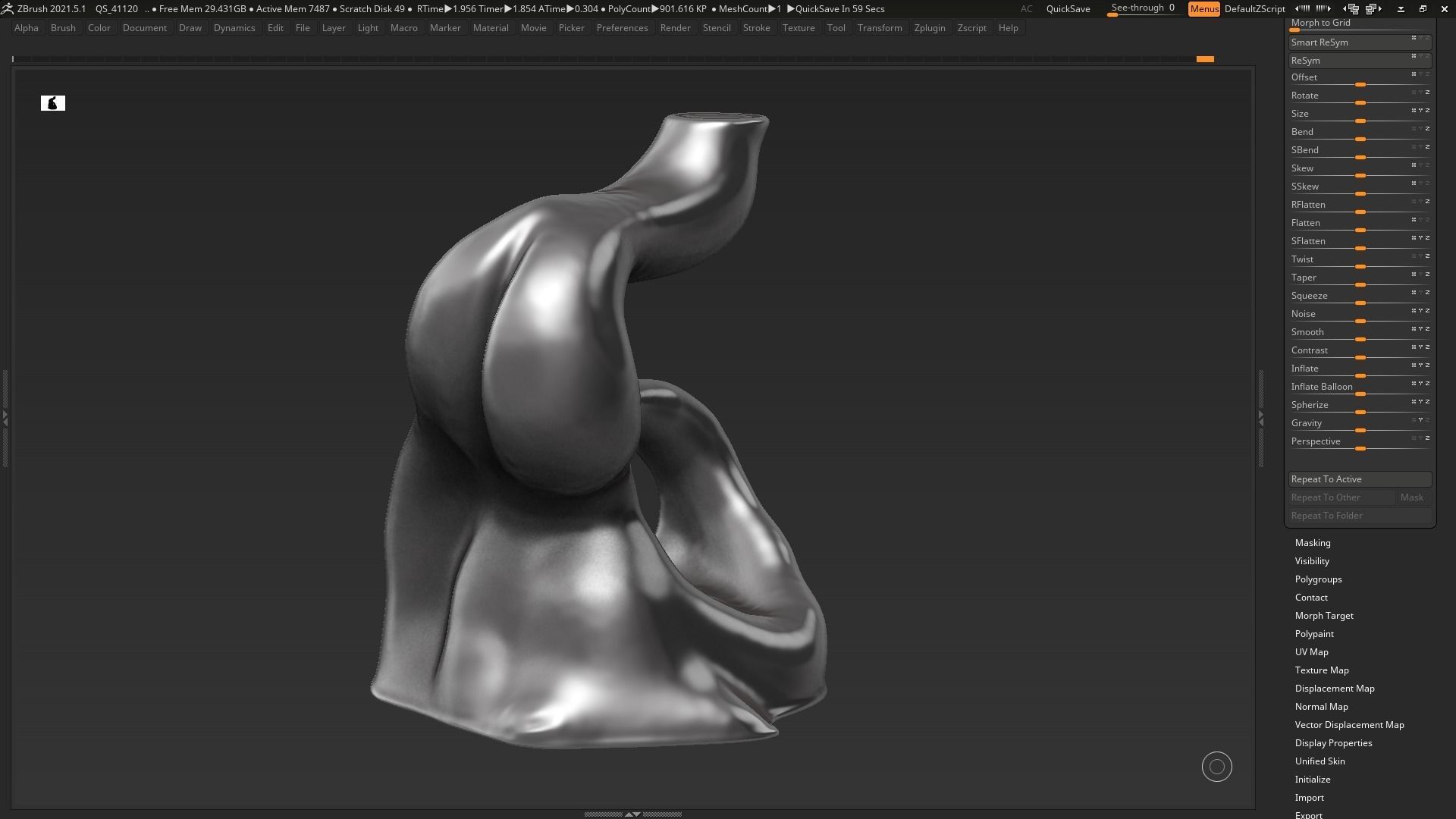 Modern Abstract Decorative sculpture 3d print model 38 3D print model_7