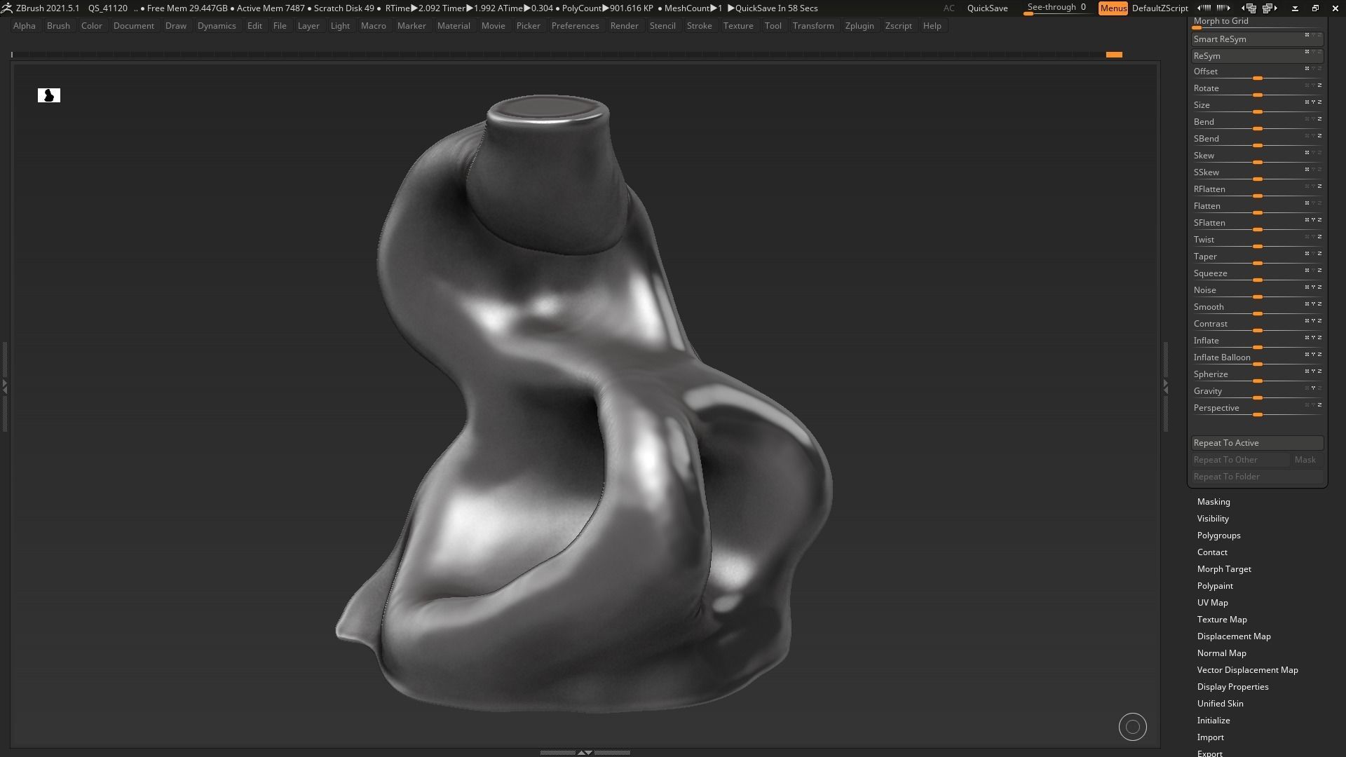 Modern Abstract Decorative sculpture 3d print model 38 3D print model_2